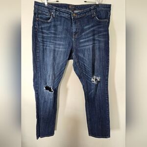 Kut From the Kloth Busted Knee Jeans Size 16W